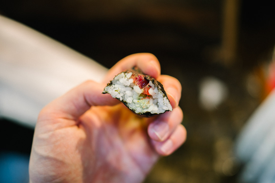 Tuna sushi roll, freshest we’ve tasted ever.