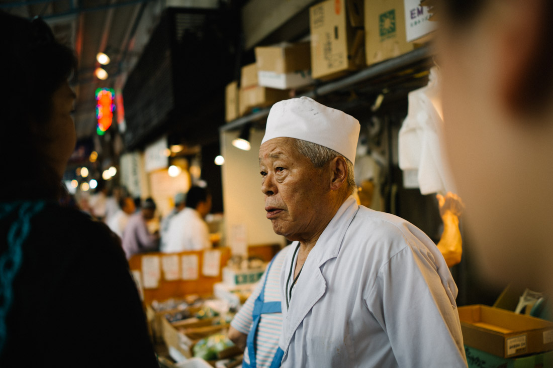 Ume-chan, owner of ramen shop *Dai-ni Tsukiji Seimen-jo*.
