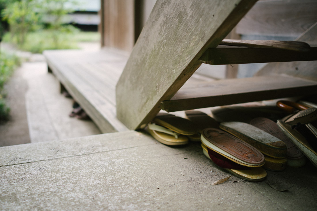 Unused shoes forgotten by time.