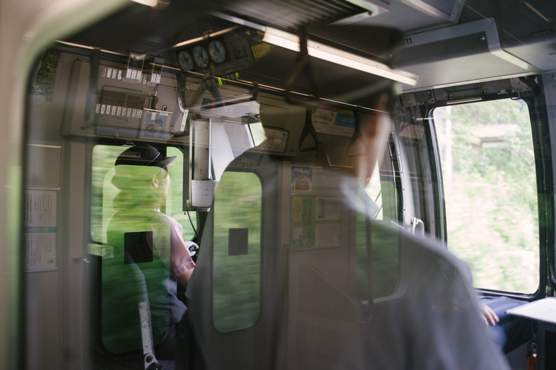 We then got on a train that took us to the main Kamakura station. This girl was trying to get her train drivers license.