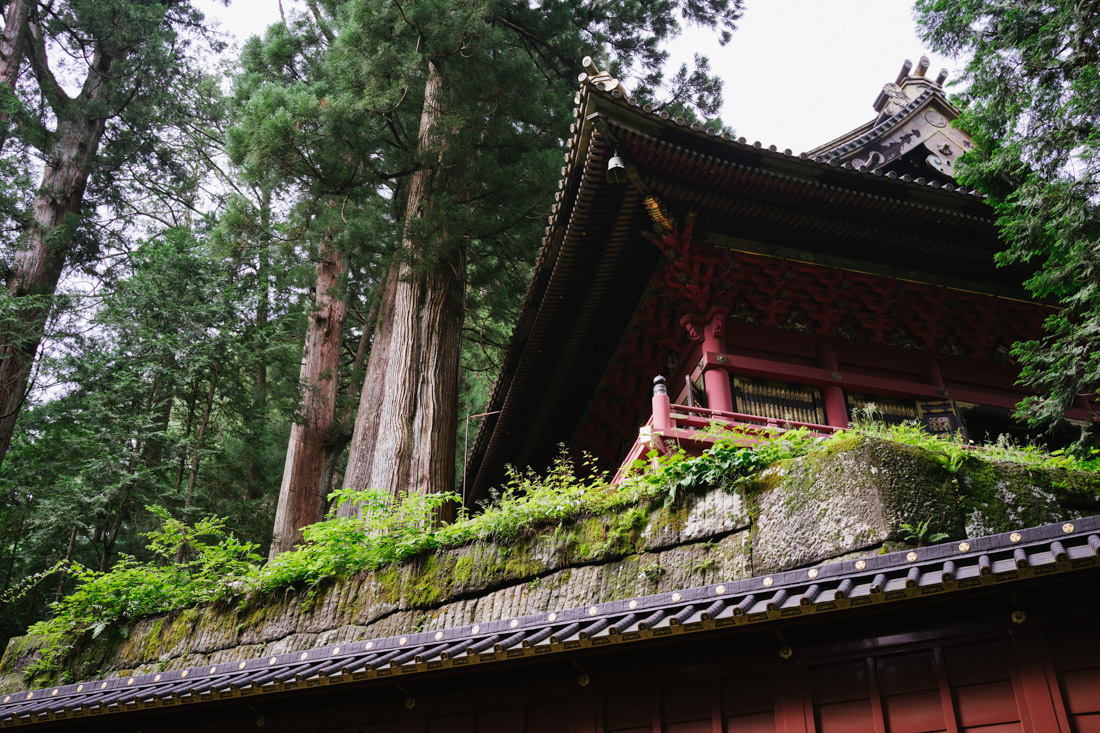 Tosho-gu shrine grounds behind walls; unfortunately it was closed when we got there.