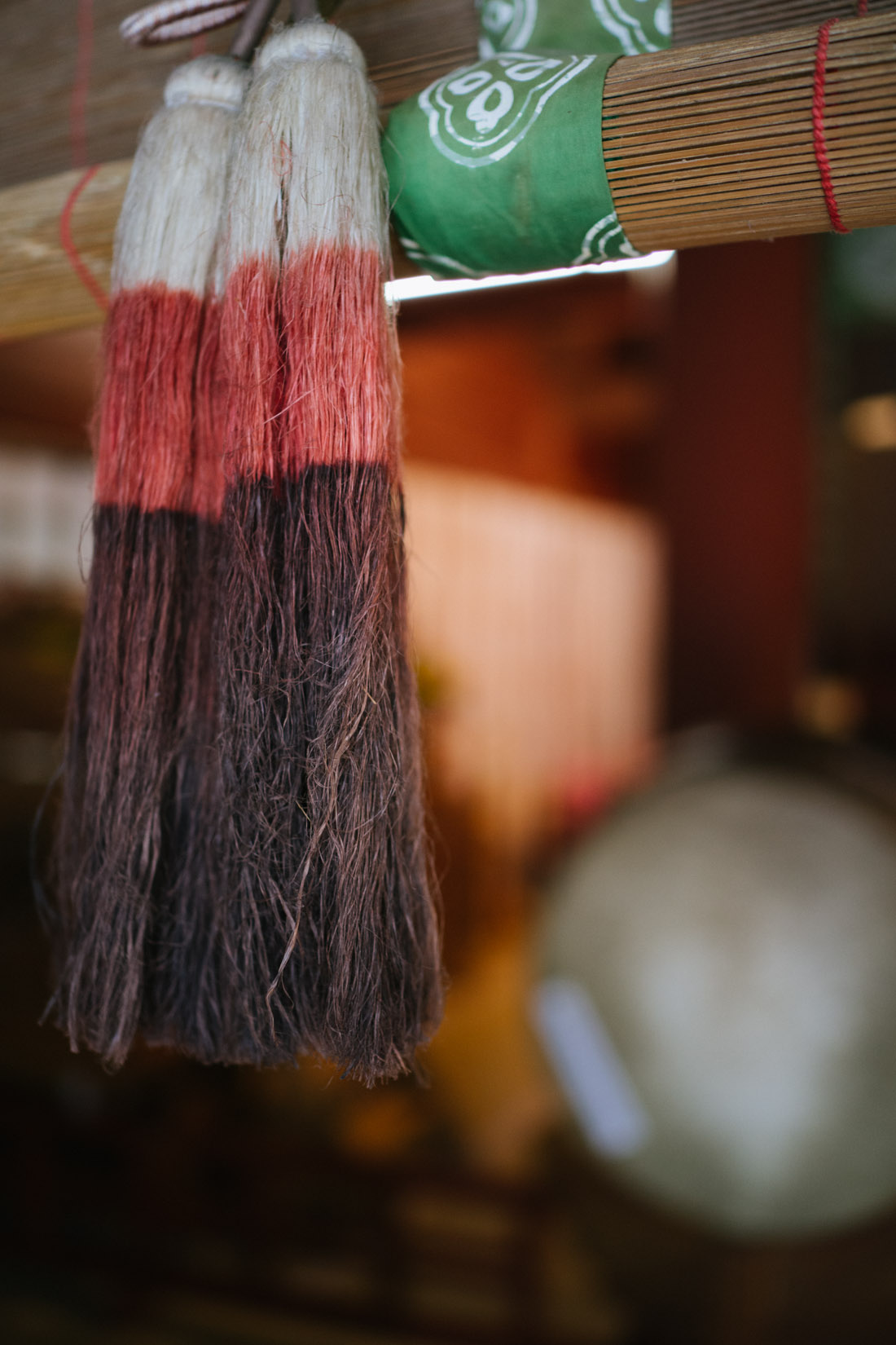 Looking into the shrine.