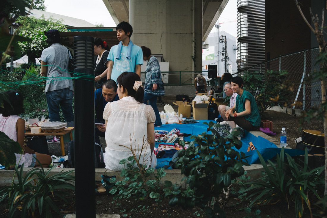 Flea-market on our way to Yoyogi station.