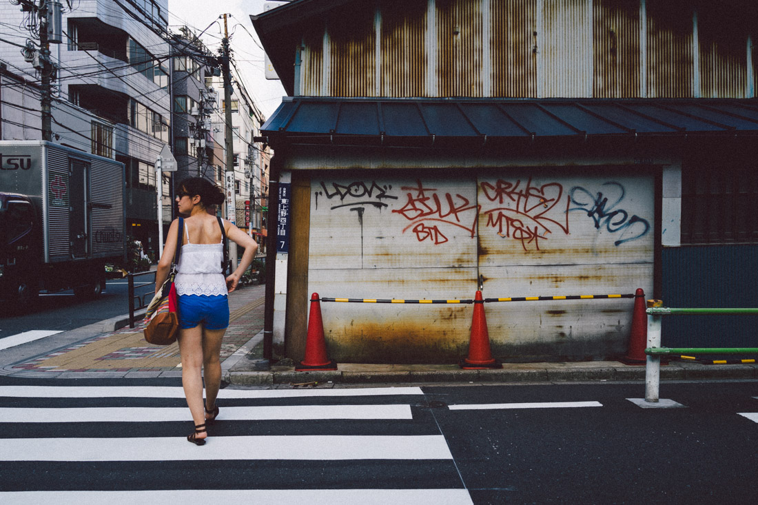 Walking from Ueno to Asakusa.