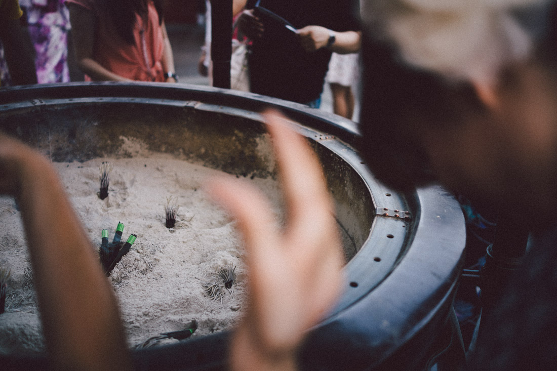 Purifying the soul with incense smoke.