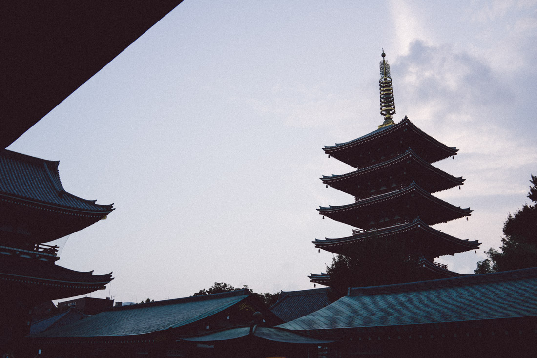 Five-story pagoda near Senso-ji temple.