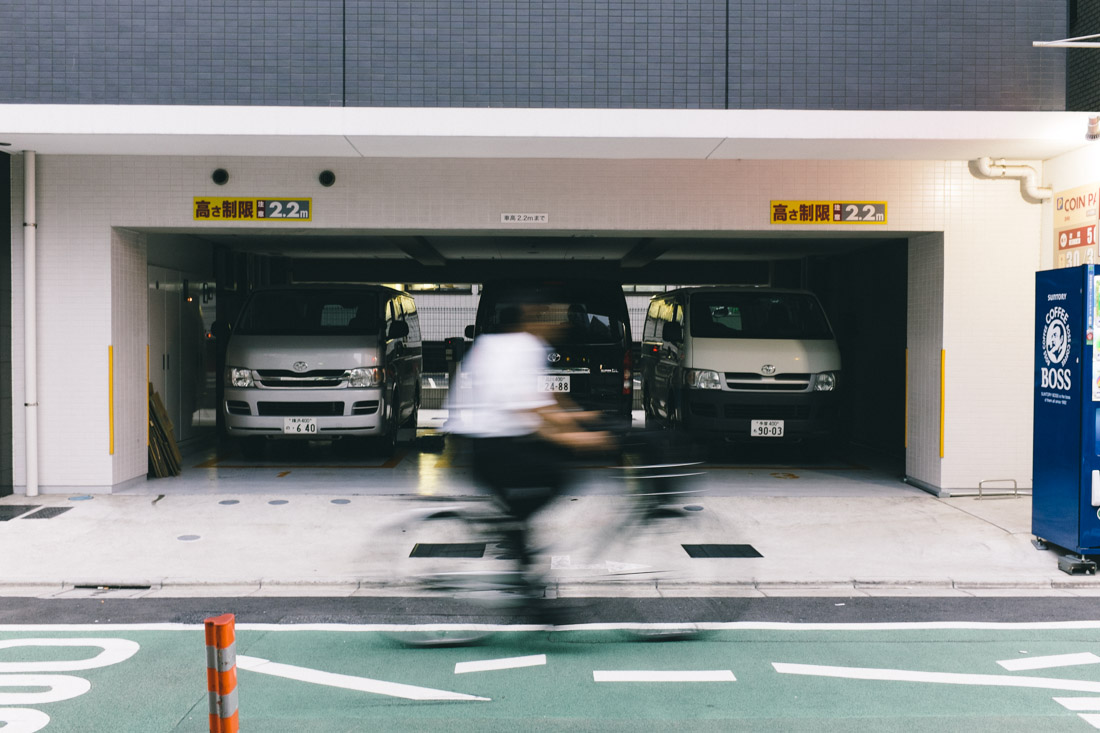Small, short parking spaces — but then again, everything is in Tokyo