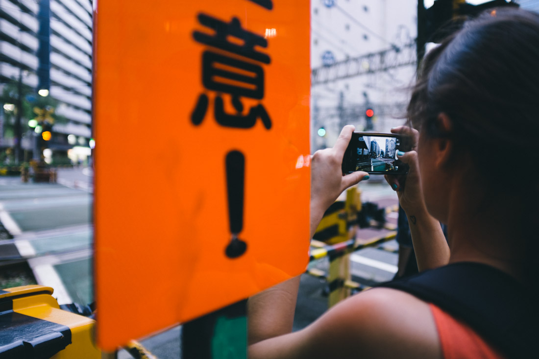 Waiting for the train to go by to get the perfect shot