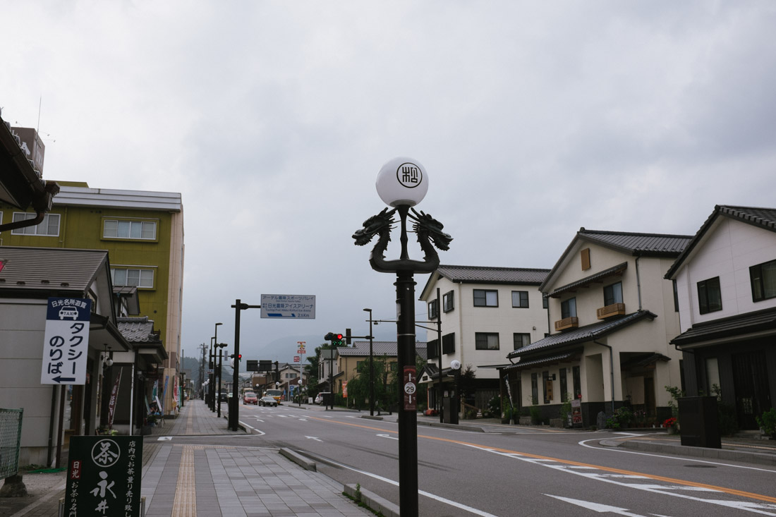In Nikko, city lights were adorned by dragons.