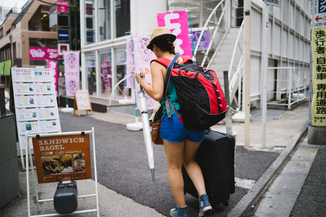 And hoofed our way through Harajuku, dragging our luggage.