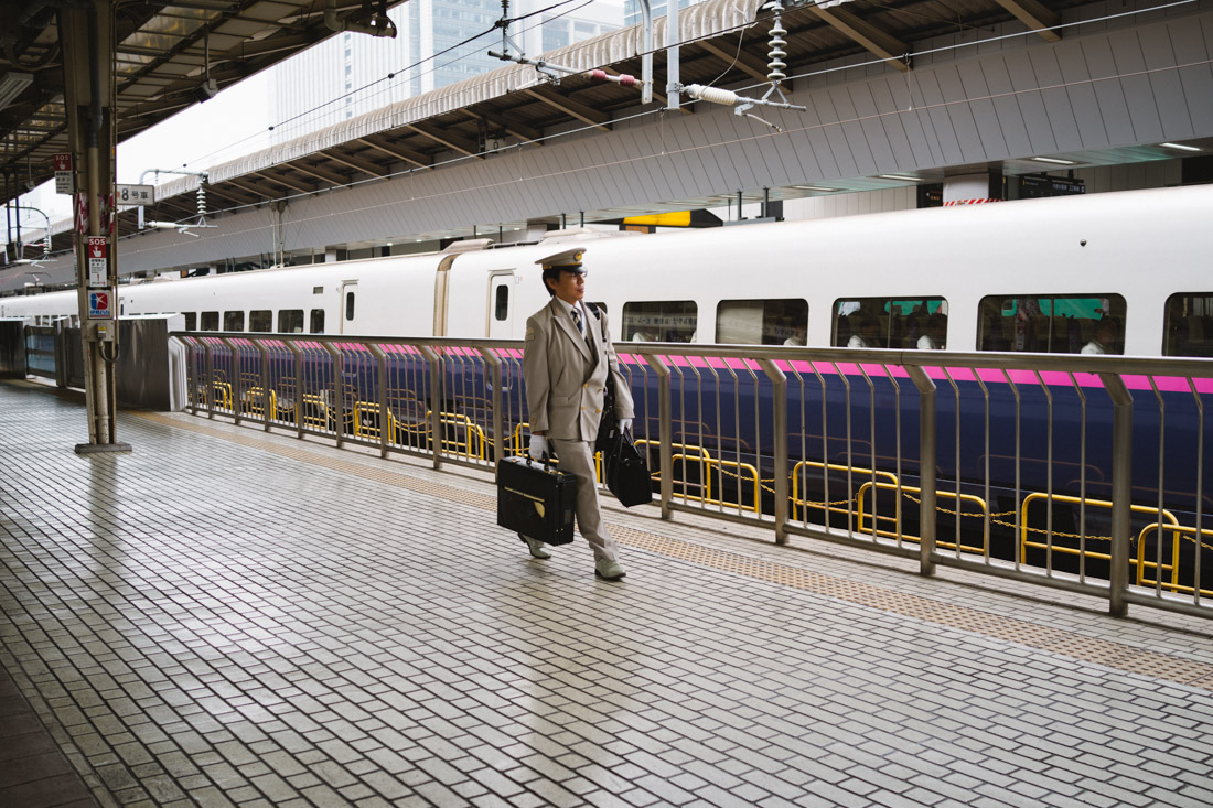 Shinkansen drivers are the equivalent to any airline pilot; and they dress accordingly.