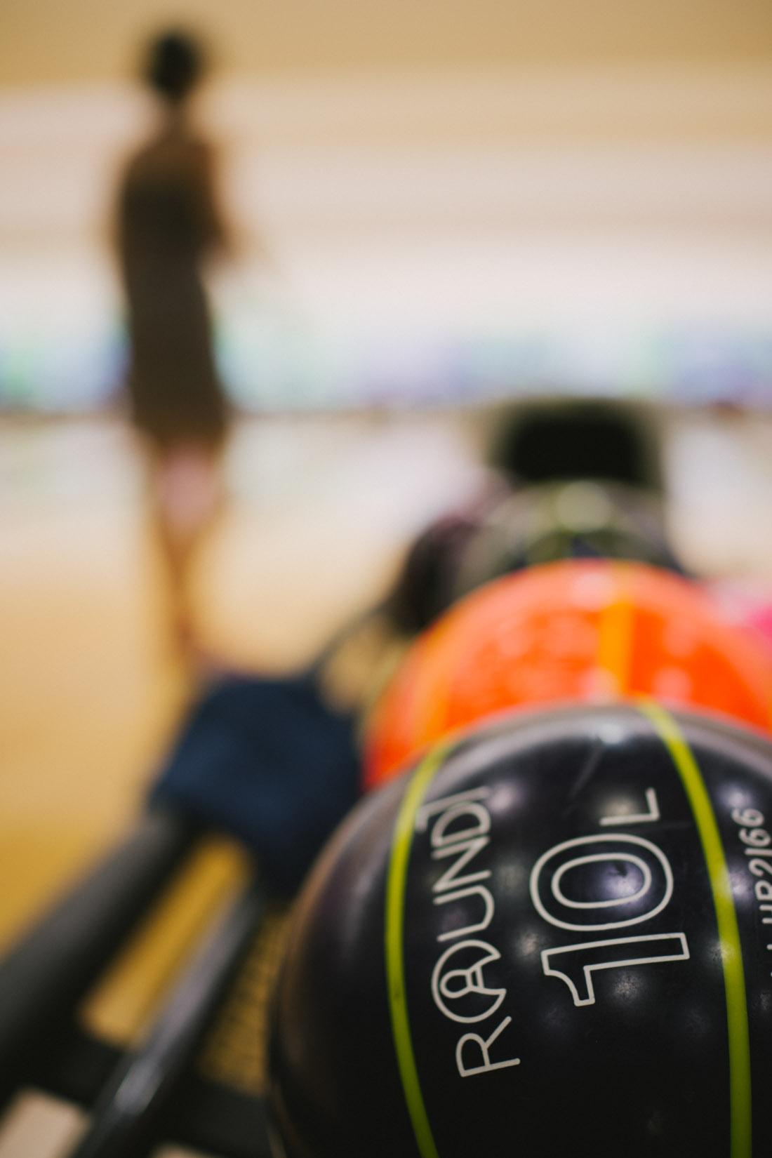 To end our evening we played two rounds of bowling.