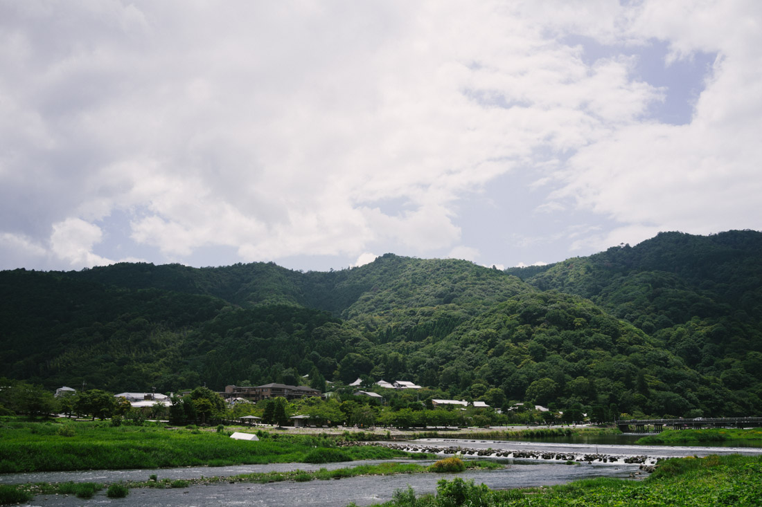 Arriving at Arashiyama we were in awe with the landscape.