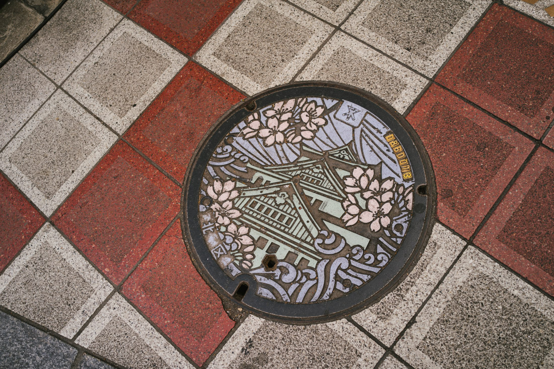 We found some of these very decorated manhole covers all over Japan.