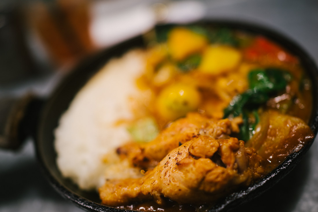 The meal was quite hot for such a hot day, but the flavour made up for that.