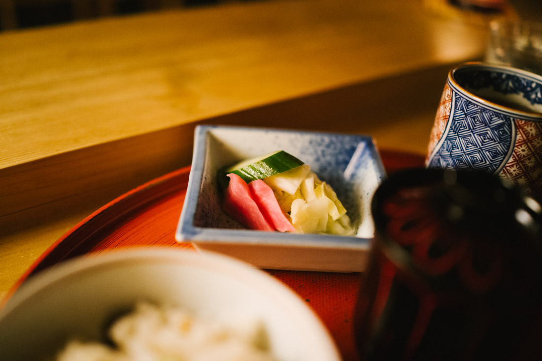 Pickled vegetables, something you can find in almost every meal in Japan.