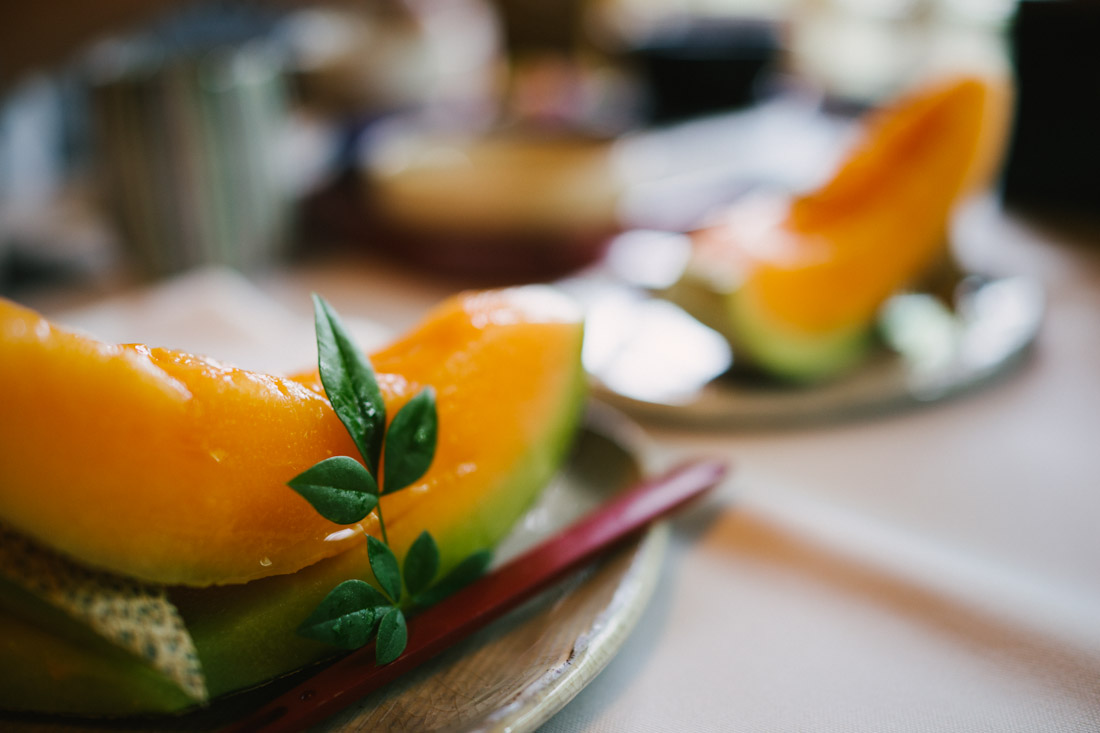 Cantaloupe for dessert.