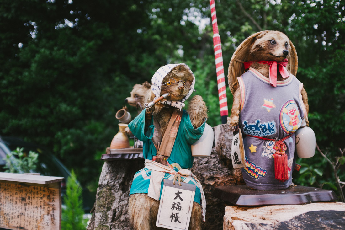 Small shrine dedicated to the food gods, here represented by these animal figures.