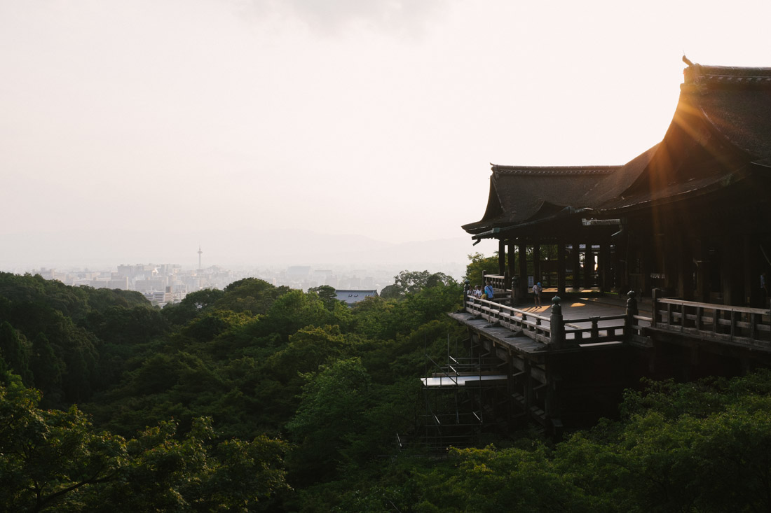 Kiyomizu-dera is popular for its large veranda on the main hall.