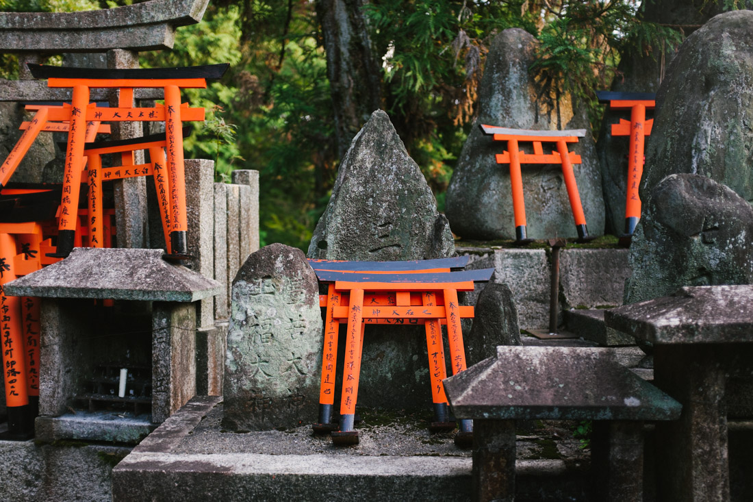 There are thousands of small shrines spread out through the mountain.